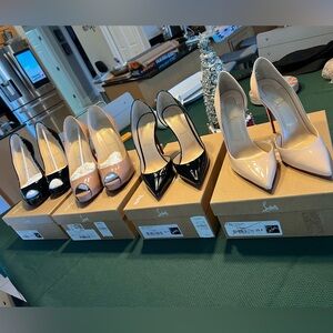 Christian Louboutin Black and Nude Heels Collection 39.5 Will separate